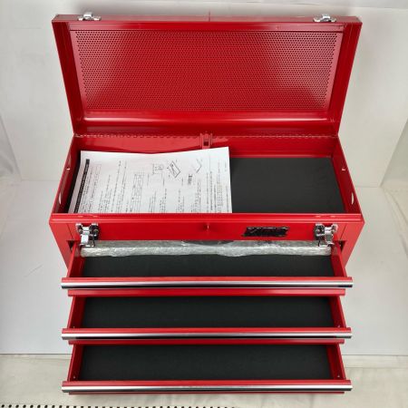 ЗЗ KTC ケーティーシー 工具ケース チェスト 3段3引出し サイドハンドル付 SKX0213 レッド