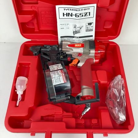 ЗЗ MAX マックス 65mm 高圧 エア釘打ち機 取説 ケース付 HN-65Z1 レッド
