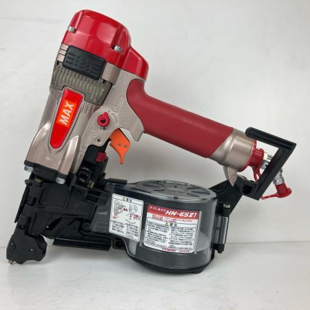 ЗЗ MAX マックス 65mm 高圧 エア釘打ち機 取説 ケース付 HN-65Z1 レッド