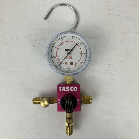 ЗЗ イチネンTASCO ボールバルブ式シングルゲージマニホールドキット ケース付 TA123C-1/TA141G ブルー×イエロー