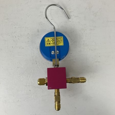 ЗЗ イチネンTASCO ボールバルブ式シングルゲージマニホールドキット ケース付 TA123C-1/TA141G ブルー×イエロー