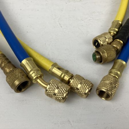 ЗЗ イチネンTASCO ボールバルブ式シングルゲージマニホールドキット ケース付 TA123C-1/TA141G ブルー×イエロー