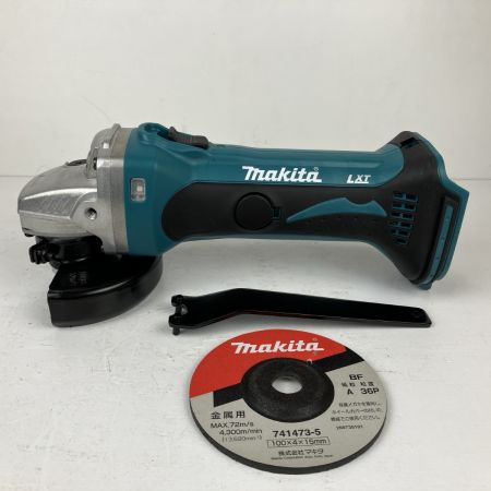 ЗЗ MAKITA マキタ 18v 100mm ディスクグラインダー 砥石 ピンレンチ 取説 外箱付 GA402D ブルー