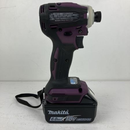 ЗЗ MAKITA マキタ 18v インパクトドライバ バッテリーx1 充電器 ケース付 TD172D オーセンティックパープル