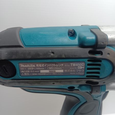 MAKITA マキタ 18v 12.7mm 充電式インパクトレンチ バッテリーx1付 TW450D ブルー