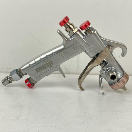 ЗЗ meiji 常圧 スプレーガン 取説 箱付 FINER2PLUS-G14 シルバー×ピンク