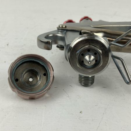 ЗЗ meiji 常圧 スプレーガン 取説 箱付 FINER2PLUS-G14 シルバー×ピンク