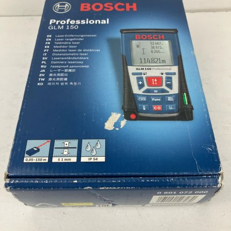 ЗЗ BOSCH ボッシュ 単三電池×4 赤色レーザー レーザー距離計 取説 ケース 箱付 GLM150 ネイビー