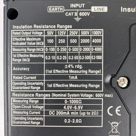 ЗЗ HIOKI テスター 絶縁抵抗計 取説 外箱付 IR4051-11 ブラック