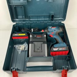 ЗЗ BOSCH ボッシュ 18v 12.7mm 充電式インパクトドライバ レンチ 充電器 バッテリー×2 ケース付 GDX18V-180 ネイビー Bランク