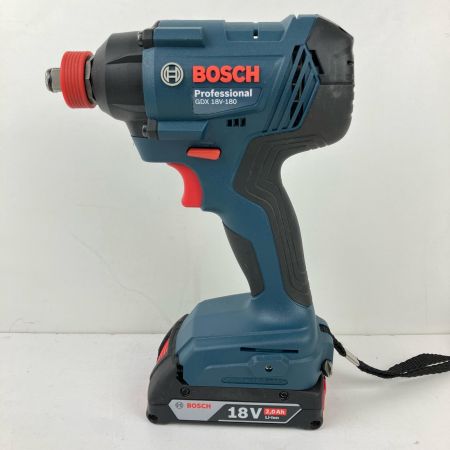 ЗЗ BOSCH ボッシュ 18v 12.7mm 充電式インパクトドライバ レンチ 充電器 バッテリー×2 ケース付 GDX18V-180 ネイビー