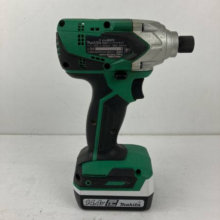 ЗЗ MAKITA マキタ 14.4v インパクトドライバ バッテリーx2 充電器 ケース付 M697D グリーン