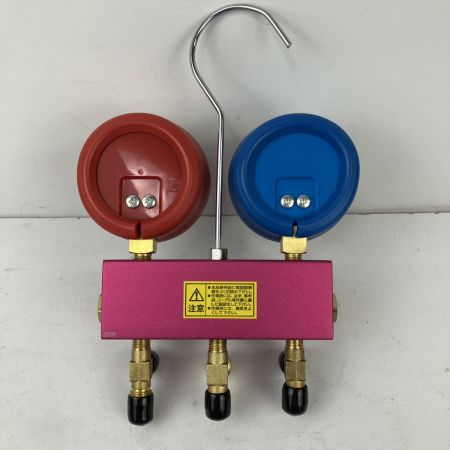 ЗЗ イチネンTASCO マニホールドセット ホース チャージバルブx2付 TA122FB ブルー