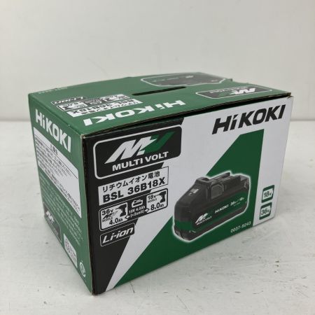 ЗЗ HiKOKI ハイコーキ 36v 4.0Ah マルチボルトバッテリー 取説 外箱付 BSL36B18X ブラック