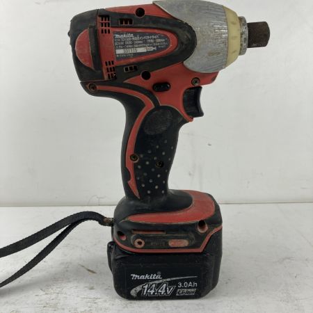 ЗЗ MAKITA マキタ 14.4v インパクトドライバ バッテリーx1 ※充電器無し TD130D レッド×ブラック