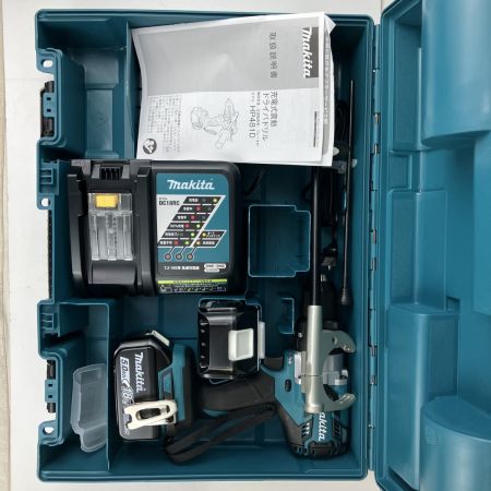 ЗЗ MAKITA マキタ 18v 充電式震動ドライバドリル バッテリーx2 充電器 ハンドル ケース付 HP481DRTX ブルー
