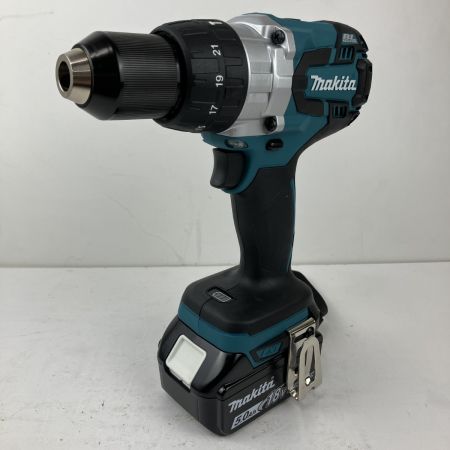 ЗЗ MAKITA マキタ 18v 充電式震動ドライバドリル バッテリーx2 充電器 ハンドル ケース付 HP481DRTX ブルー