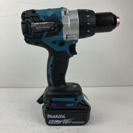 ЗЗ MAKITA マキタ 18v 充電式震動ドライバドリル バッテリーx2 充電器 ハンドル ケース付 HP481DRTX ブルー