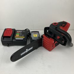 ЗЗ UBERMANN 18v 250mm 充電式チェーンソー バッテリーx1 充電器 ケース付 UB18VCBLBFS250 レッド×ブラック Bランク