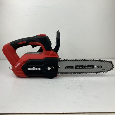 ЗЗ UBERMANN 18v 250mm 充電式チェーンソー バッテリーx1 充電器 ケース付 UB18VCBLBFS250 レッド×ブラック