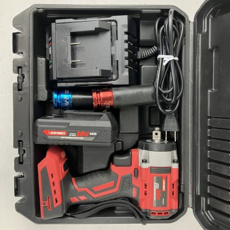 ЗЗ ASTRO PRODUCTS アストロプロダクツ 18v インパクトレンチ バッテリーx1 充電器 ケース付 AP050876 レッド×ブラック