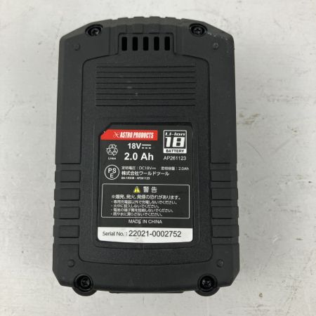 ЗЗ ASTRO PRODUCTS アストロプロダクツ 18v インパクトレンチ バッテリーx1 充電器 ケース付 AP050876 レッド×ブラック
