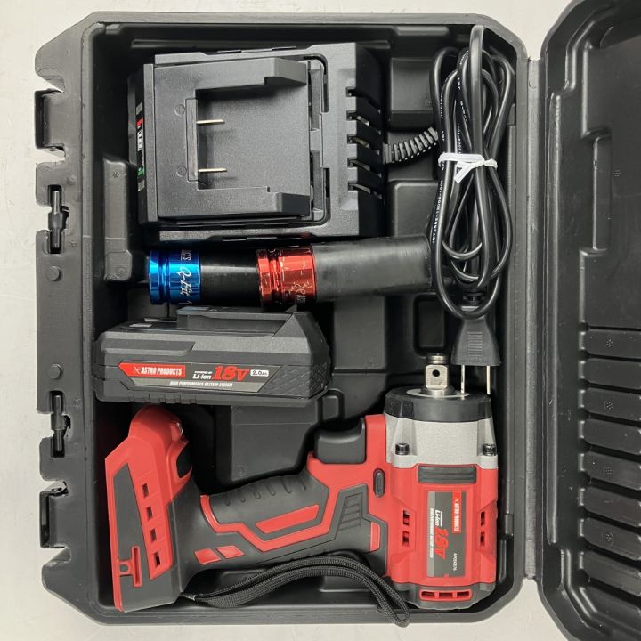 △△ASTRO PRODUCTS アストロプロダクツ 18v　充電式インパクトレンチ　 充電器・充電池1個・ケース付 AP050755 レッド Amazon | アストロプロダクツ DC18V 充電式 3/8DR インパクトレンチ