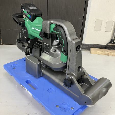 ЗЗ HiKOKI ハイコーキ 36v 120mm コードレスロータリバンドソー 中古バッテリーx1 スタンド コンターテーブル付 CB3612DA グリーン×ブラック
