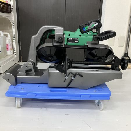 ЗЗ HiKOKI ハイコーキ 36v 120mm コードレスロータリバンドソー 中古バッテリーx1 スタンド コンターテーブル付 CB3612DA グリーン×ブラック