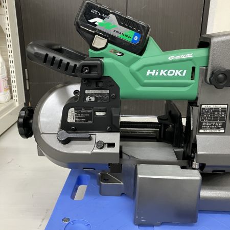 ЗЗ HiKOKI ハイコーキ 36v 120mm コードレスロータリバンドソー 中古バッテリーx1 スタンド コンターテーブル付 CB3612DA グリーン×ブラック