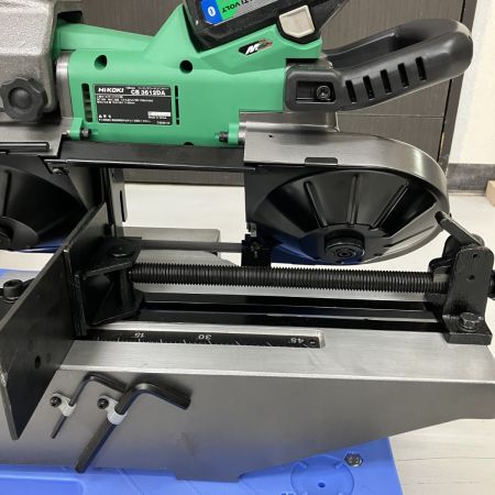 ЗЗ HiKOKI ハイコーキ 36v 120mm コードレスロータリバンドソー 中古バッテリーx1 スタンド コンターテーブル付 CB3612DA グリーン×ブラック