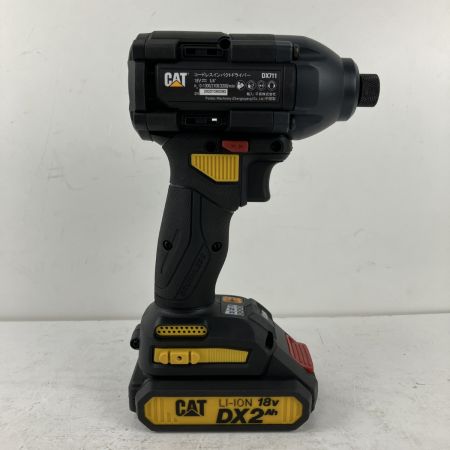 ЗЗ CATERPILLAR CAT 18v 充電式インパクトドライバ バッテリーx2 充電器 ケース付 DX71 ブラック×イエロー