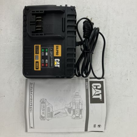 ЗЗ CATERPILLAR CAT 18v 充電式インパクトドライバ バッテリーx2 充電器 ケース付 DX71 ブラック×イエロー