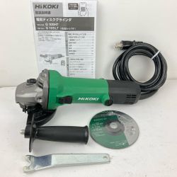 ЗЗ HiKOKI ハイコーキ 100mm 100v ディスクグラインダー ハンドル 砥石 ピンレンチ付 G10SH7 グリーン Aランク