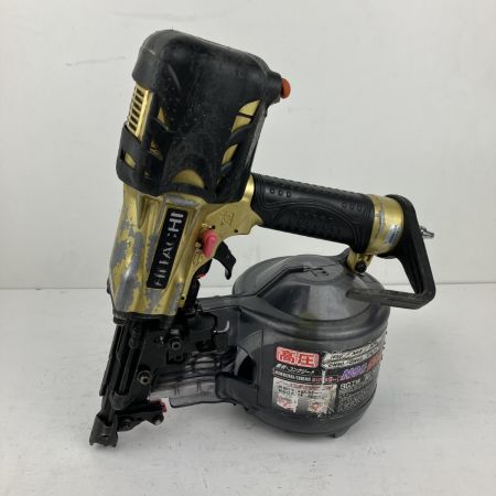 ЗЗ HITACHI 日立 90mm 高圧 エア釘打ち機 取説 ケース付 NV90HMC ゴールド×ブラック