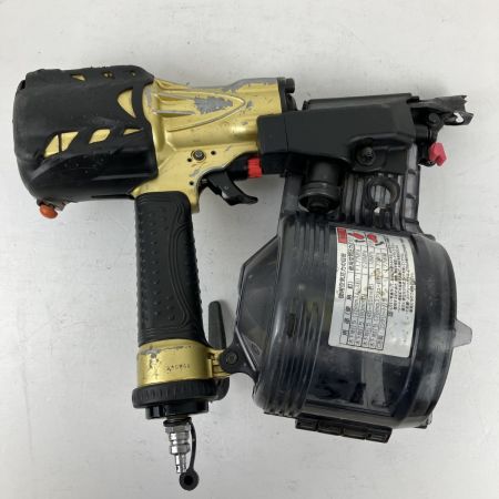ЗЗ HITACHI 日立 90mm 高圧 エア釘打ち機 取説 ケース付 NV90HMC ゴールド×ブラック