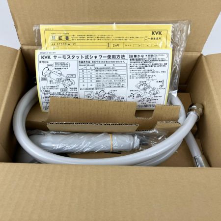 ЗЗ KVK 壁付サーモスタット式シャワー混合水栓 寒冷地用 KF800WT シルバー