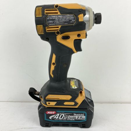 ЗЗ MAKITA マキタ 40v 充電式インパクトドライバ バッテリー×1付 TD001G イエロー
