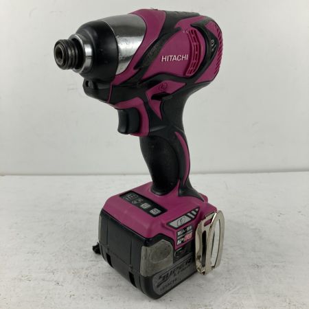 ЗЗ HITACHI 日立 14.4v インパクトドライバ バッテリーx2 充電器 ケース付 WH14DBAL2 ピンク