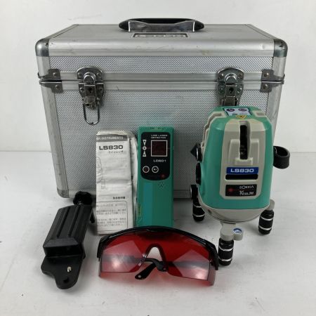 ЗЗ SOKKIA ソキア 赤色レーザー 墨出し器 受光器 ケース付 LS830 グリーン