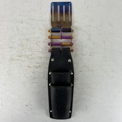 ЗЗ KNICKS チェーン式親子2段LLタイプホルダー チタンベルトループ付 KB-201PLLDX TIT-15Y ブラック Cランク