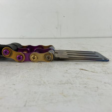 ЗЗ KNICKS チェーン式親子2段LLタイプホルダー チタンベルトループ付 KB-201PLLDX TIT-15Y ブラック