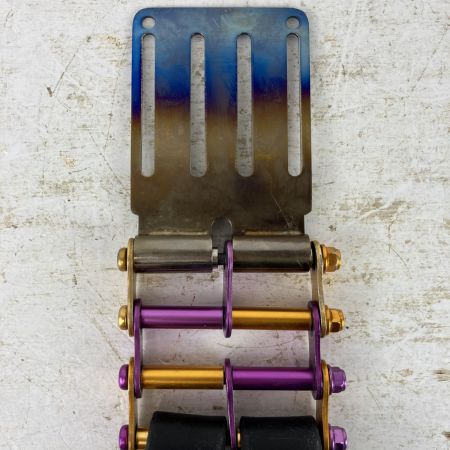 ЗЗ KNICKS チェーン式親子2段LLタイプホルダー チタンベルトループ付 KB-201PLLDX TIT-15Y ブラック