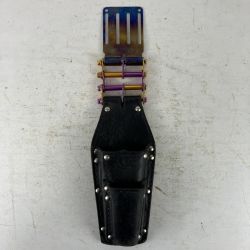 ЗЗ KNICKS チェーン式ペンチ・ドライバーホルダー チタンベルトループ アルミチェーン金具付 KB-301PDX ブラック Cランク