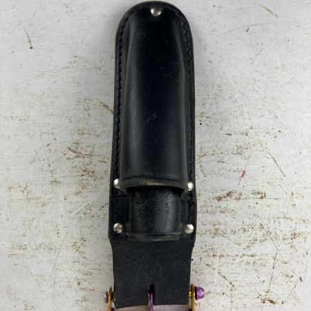 ЗЗ KNICKS 電工ナイフ・カッター2段ホルダー チタンベルトループ・アルミチェーン金具付 KB-112DX ブラック