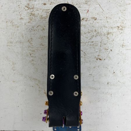 ЗЗ KNICKS 電工ナイフ・カッター2段ホルダー チタンベルトループ・アルミチェーン金具付 KB-112DX ブラック