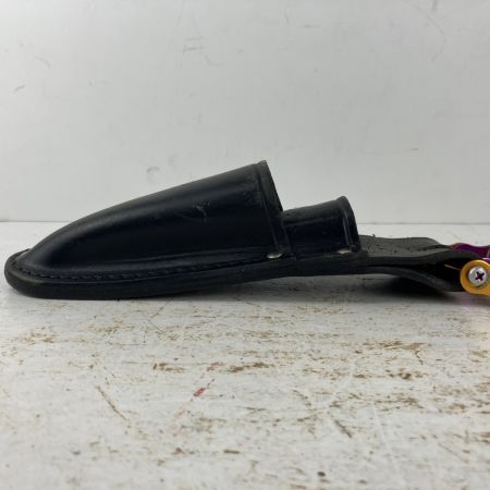 ЗЗ KNICKS 電工ナイフ・カッター2段ホルダー チタンベルトループ・アルミチェーン金具付 KB-112DX ブラック