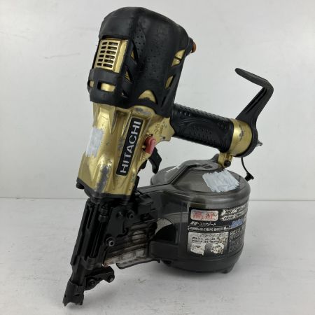 ЗЗ HITACHI 日立 90mm 高圧 エア釘打ち機 ケース付 NV90HMC ゴールド