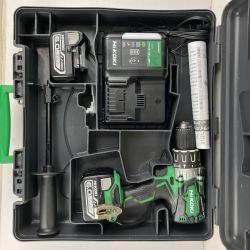 ЗЗ HiKOKI ハイコーキ 14.4v コードレス振動ドライバドリル バッテリーx2 充電器 ケース付 DV14DBL2 グリーン×ブラック Aランク