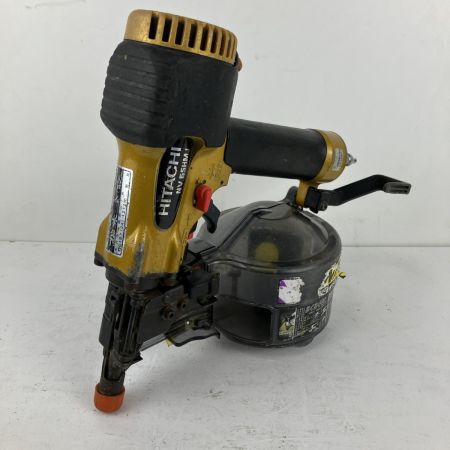 ЗЗ HITACHI 日立 65mm 高圧 エア釘打ち機 ケース付 NV65HMJ ゴールド×ブラック
